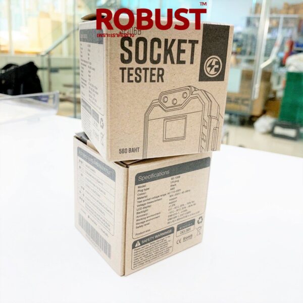 เครื่องทดสอบปลั๊กไฟ ทดสอบกราวด์ ไลน์ นิวทรัล และโวลต์ HABOTEST HT106B เสียบปลั๊กไทย