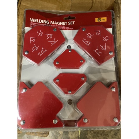 จิ๊กแม่เหล็กเอนกประสงค์ แม่เหล็กจับฉาก ขนาดเล็ก ตัวเข้ามุมฉาก ฉากแม่เหล็ก จับฉาก เข้ามุม เชื่อมโลหะ งานเหล็ก 6 ชิ้น/แพ็ค