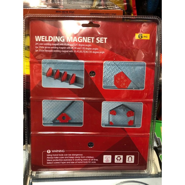 จิ๊กแม่เหล็กเอนกประสงค์ แม่เหล็กจับฉาก ขนาดเล็ก ตัวเข้ามุมฉาก ฉากแม่เหล็ก จับฉาก เข้ามุม เชื่อมโลหะ งานเหล็ก 6 ชิ้น/แพ็ค