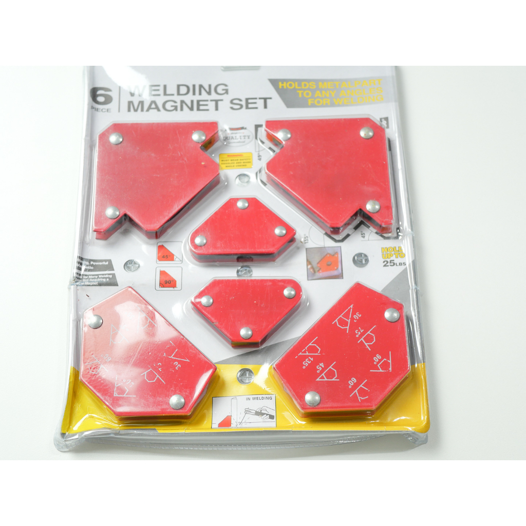 จิ๊กแม่เหล็กเอนกประสงค์ แม่เหล็กจับฉาก ขนาดเล็ก ตัวเข้ามุมฉาก ฉากแม่เหล็ก จับฉาก เข้ามุม เชื่อมโลหะ งานเหล็ก 6 ชิ้น/แพ็ค